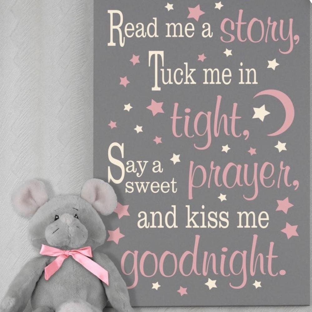 11” x 16” baby girl nursery sign.